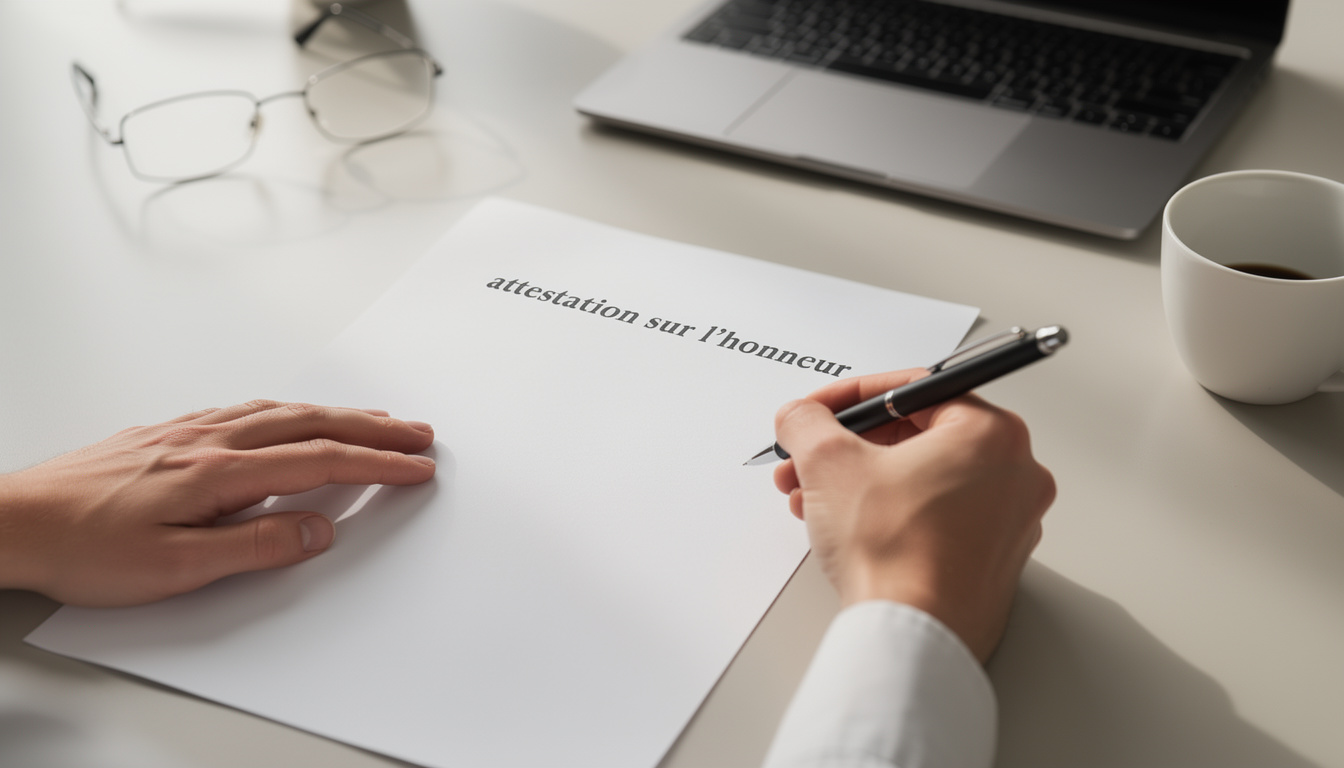 découvrez comment rédiger facilement un modèle d'attestation sur l'honneur claire et conforme, avec des conseils pratiques et un exemple type à suivre.
