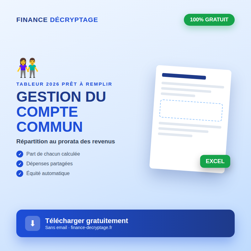 Tableur de gestion du compte commun à télécharger