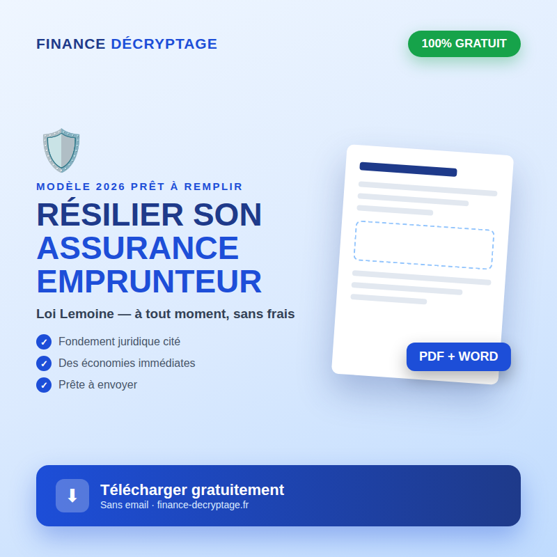 Lettre de résiliation d’assurance emprunteur à télécharger
