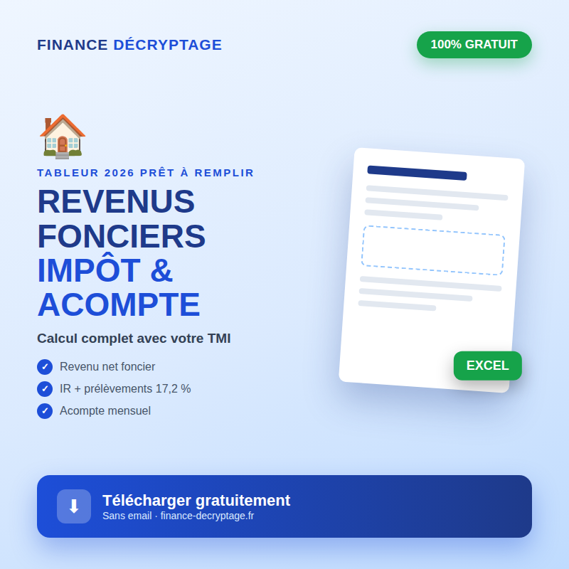 Calculateur de revenus fonciers Excel à télécharger