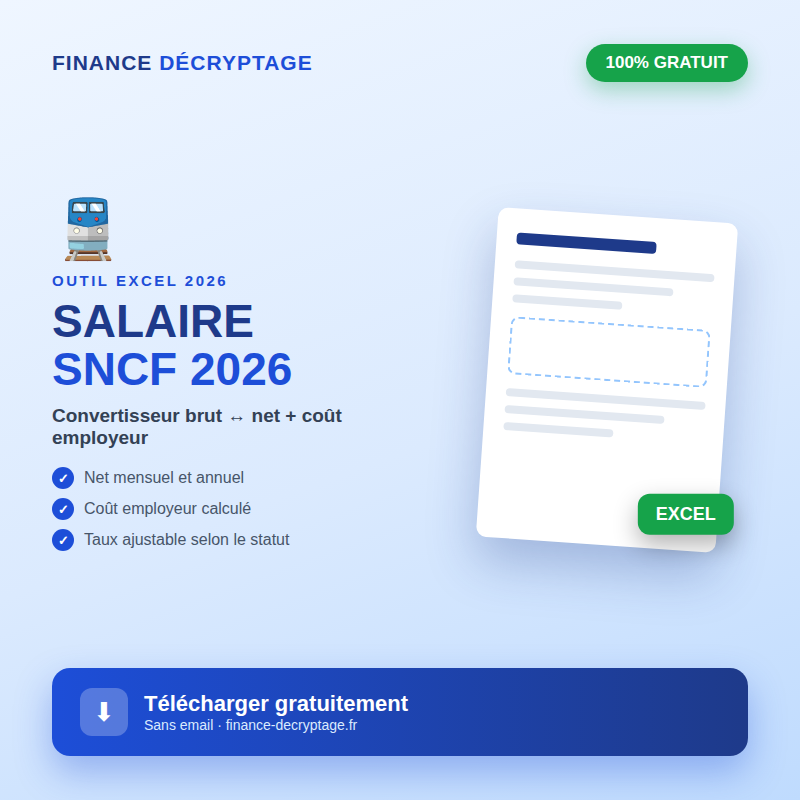 Convertisseur salaire SNCF brut net Excel